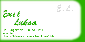 emil luksa business card